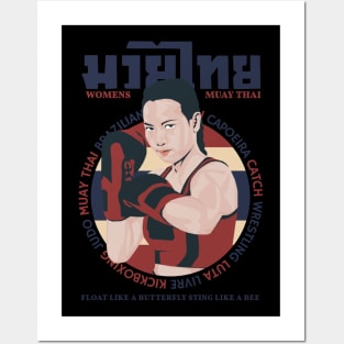 Classic Muay Thai Boxing Girl Posters and Art